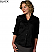 Black - Edwards Ladies' V-Neck 3/4 Sleeve Blouse # 5045-010