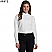 White - Edwards Ladies Batiste Banded Collar Long Sleeve Shirt # 5392-000
