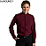 Burgundy - Edwards Ladies Batiste Banded Collar Long Sleeve Shirt # 5392-013