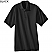 Black - Edwards Men's Short Sleeve Pique Polo Shirt # 1500-010