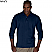 Navy - Edwards Men's Soft Touch Blended Pique Long Sleeve Polo # 1515-007