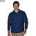 Navy - Edwards Men's Soft Touch Blended Pique Long Sleeve Polo With Pocket # 1525-007