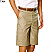 Tan - Edwards Men's Flat Front Casual Chino Cargo Short # 2485-005