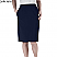 Dark Navy - Edwards Polyester Flat Front Straight Skirt # 9799-017