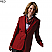 Red - Edwards Ladies' Classic Single Breasted Blazer # 6500-012