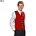 Red - Edwards Men's Economy V-Neck Vest # 4490-012