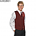 Burgundy - Edwards Men's Economy V-Neck Vest # 4490-013