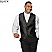 Black - Edwards Men's Diamond Brocade Vest # 4390-010