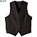 Black - Edwards Ladies Swirl Brocade V-Neck Vest # 7391-010