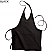 Black - Edwards V-Neck Bib Apron with Pockets # 9009-010