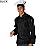 Black - Edwards Unisex Classic Full Cut Long Sleeve Chef Coat # 3301-010