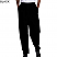 Black - Edwards Traditional Baggy Chef Pant with Elastic Waistband # 2001-010