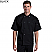 Black - Edwards Mid Weight Short Sleeve Ten Button Chef Coat # 3333-010