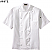 White - Edwards Mid Weight Short Sleeve 12 Button Chef Coat # 3331-000