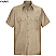 Khaki - Red Kap Men's Solid Ripstop Short Sleeve Shirt # SY60KH