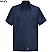Navy - Red Kap Men's Solid Ripstop Short Sleeve Shirt # SY60NV