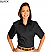 Black - Edwards Ladies' Cotton Plus Twill Short Sleeve Shirt # 5740-010