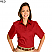 Red - Edwards Ladies' Cotton Plus Twill Short Sleeve Shirt # 5740-012