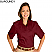 Burgundy - Edwards Ladies' Cotton Plus Twill Short Sleeve Shirt # 5740-013