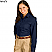 Navy - Edwards Ladies' Cotton Plus Twill Long Sleeve Shirt # 5750-007