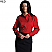 Red - Edwards Ladies' Cotton Plus Twill Long Sleeve Shirt # 5750-012
