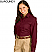 Burgundy - Edwards Ladies' Cotton Plus Twill Long Sleeve Shirt # 5750-013