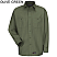 Olive Green - Wrangler Workwear Long Sleeve Work Shirt # WS10OG
