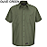 Olive Green - Wrangler Workwear Short Sleeve Work Shirt # WS20OG