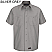 Silver Grey - Wrangler Workwear Short Sleeve Work Shirt # WS20SV