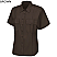 Brown - Horace Small Men's Sentry Plus Short Sleeve Shirt With Zipper # HS1245