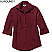 Burgundy - Edwards Women's Polyester 3/4 Sleeve Batiste Blouse # 5292-013