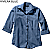 Riviera Blue - Edwards Women's Polyester 3/4 Sleeve Batiste Blouse # 5292-406