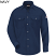 Navy - Bulwark SNS2 Nomex IIIA Deluxe Snap Front Long Sleeve Shirt