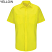Flourescent Yellow/Green Ripstop - Red Kap Men's Enhanced Visibility Ripstop Short Sleeve Work Shirt # SY24YE