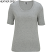 Heather Grey - Edawrds Ladies' Short Sleeve Scoop Neck Sweater # 7055-056