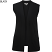 Black - Edwards Ladies' Open Cardigan Sweater Vest # 7026-010