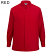 Red - Edwards Men's Stand-up Collar Long Sleeve Shirt - 1398-012