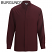 Burgundy - Edwards Men's Stand-up Collar Long Sleeve Shirt - 1398-013