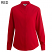 Red - Edwards Ladies Stand-up Collar Long Sleeve Shirt - 5398-012