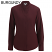 Burgundy - Edwards Ladies Stand-up Collar Long Sleeve Shirt - 5398-013