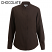 Chocolate - Edwards Ladies Stand-up Collar Long Sleeve Shirt - 5398-138