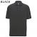 Black -  Edwards Men's Snap Front Hi-Performance Short Sleeve Polo Shirt - 1586-010
