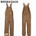 Brown Duck - Bulwark BLN6BD - Men's Bib Overall with Knee Zip - Heavyweight Flame Resistant Insulated #BLN6BD
