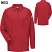 Red - Bulwark QT12 - Men's iQ Series Comfort Knit Polo - Flame Resistant Long Sleeve #QT12RD