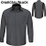 Charcoal / Black - Red Kap SY32 Men's Performance Plus Shop Shirt - Long Sleeve with OilBlock Technology #SY32CB