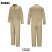 Khaki - Bulwark CED4 Men's Deluxe Coverall - Midweight Flame Resistant #CED4KH
