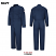 Navy - Bulwark CLZ4 Men's Comfortouch Deluxe Coverall - Lightweight Flame Resistant #CLZ4NV