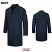 Navy - Bulwark KLL6 Lab Coat - Flame Resistant Concealed Snap Front #KLL6NV