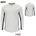 Gray - Bulwark MPS8 Men's Base Layer Shirt - Flame Resistant Long Sleeve with Chest Pocket #MPS8GY