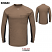 Khaki - Bulwark MPS8 Men's Base Layer Shirt - Flame Resistant Long Sleeve with Chest Pocket #MPS8KH